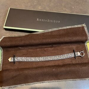 Ross-Simons .925 Sterling Silver Byzantine Woven Link Bracelet | Original Box